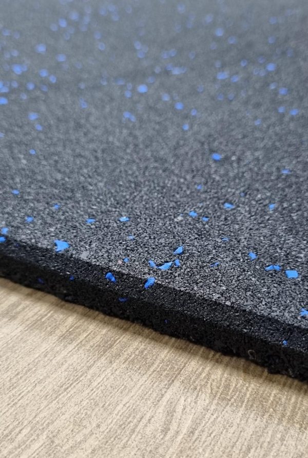 PALMETA DE CAUCHO 1x1 MT - 15 MM CON PINTAS AZULES