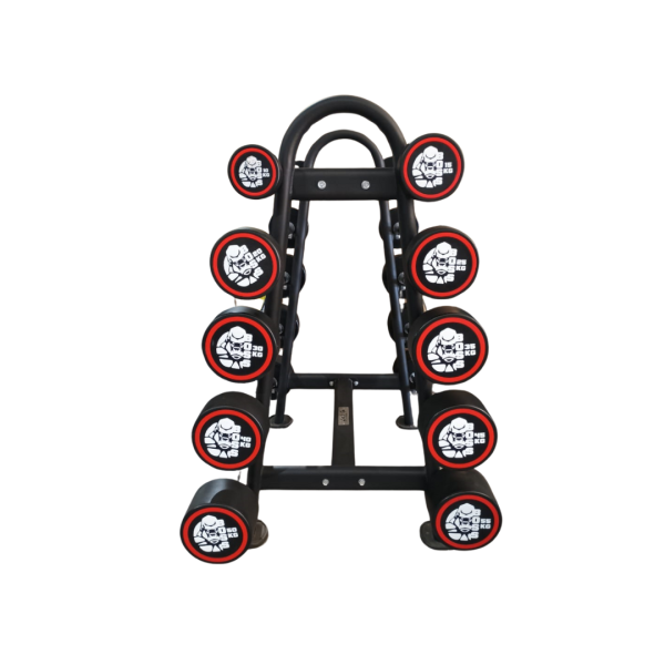SET 10 BARRAS Z PESO FIJO URETANO BOSS STRENGTH + RACK