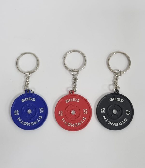 LLAVERO BUMPER PLATE DE ACERO BOSS STRENGTH