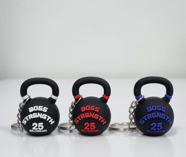 LLAVERO KETTEBELL DE PVC BOSS STRENGTH