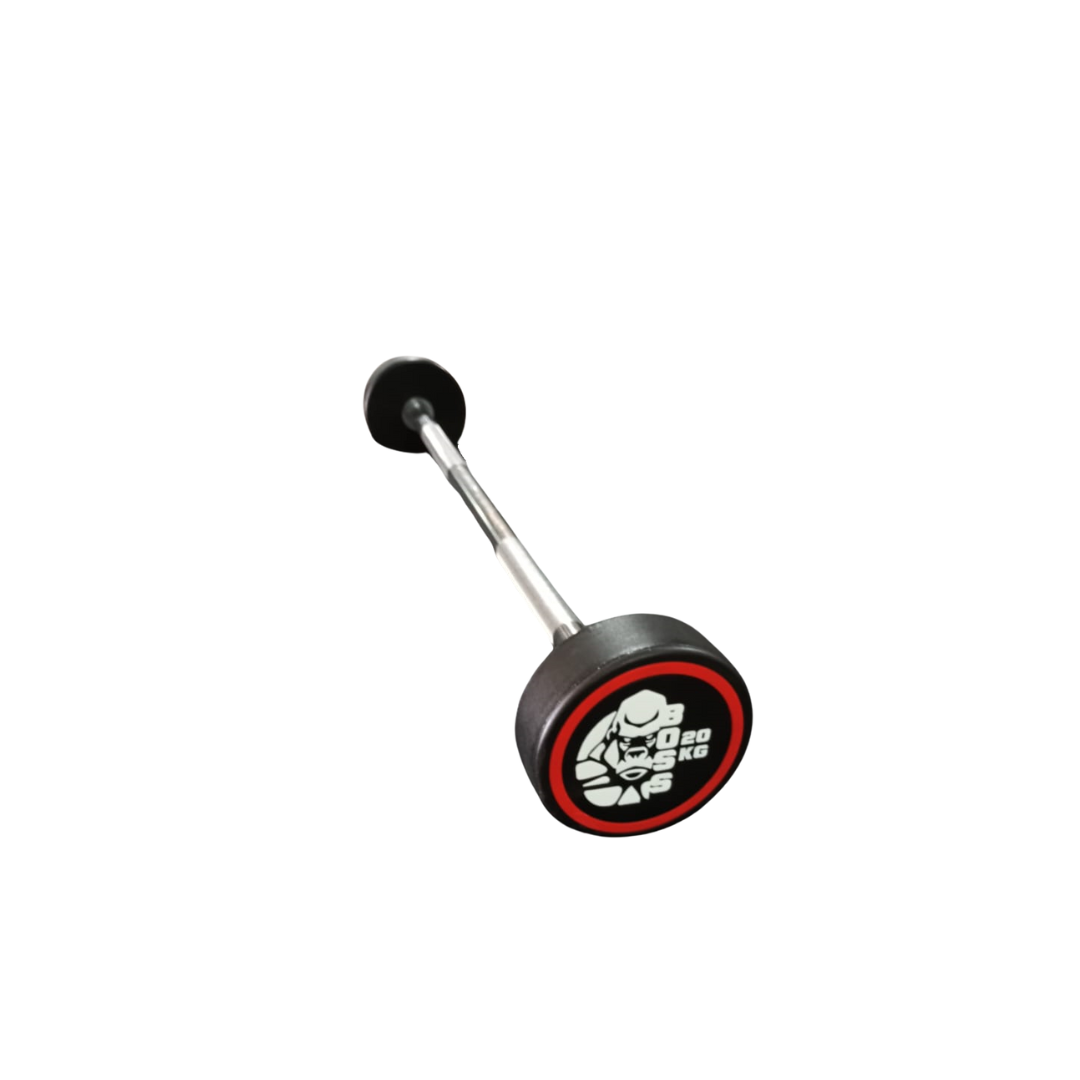 BOSS STRENGTH Set 10 Barras Recta Peso Fijo Uretano + Rack - Imagen 2