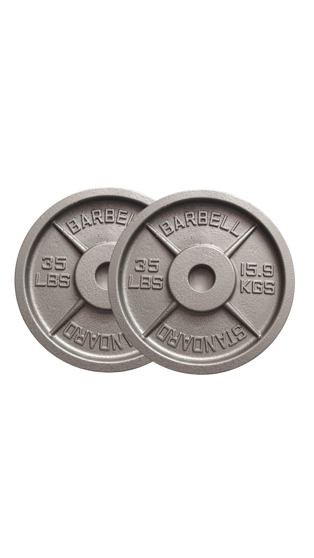 Par Discos Olímpicos De Acero Sólido “Old School” 35lbs / 15.9kg