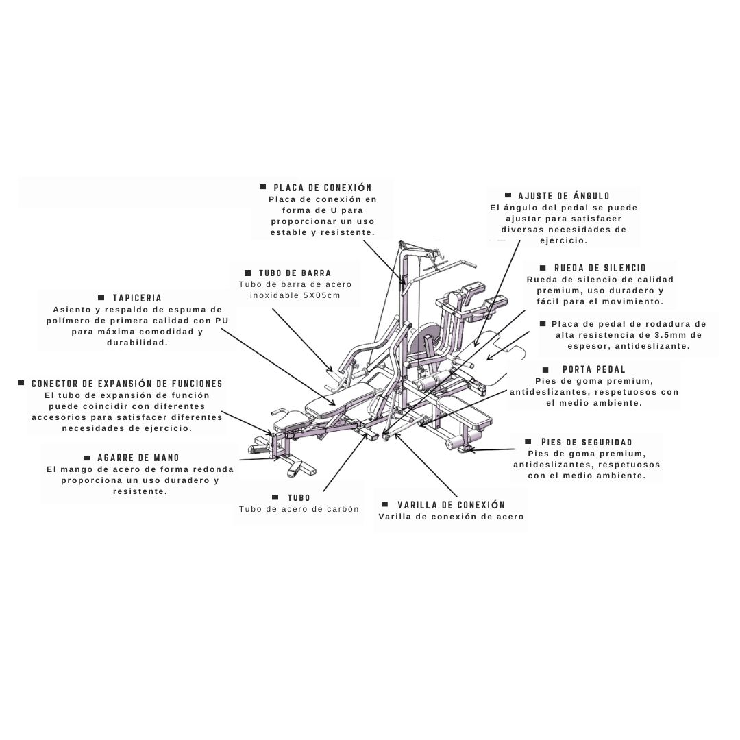 X-FIT Three Stations Multi Gym Nueva Linea / Alta Calidad - Imagen 2