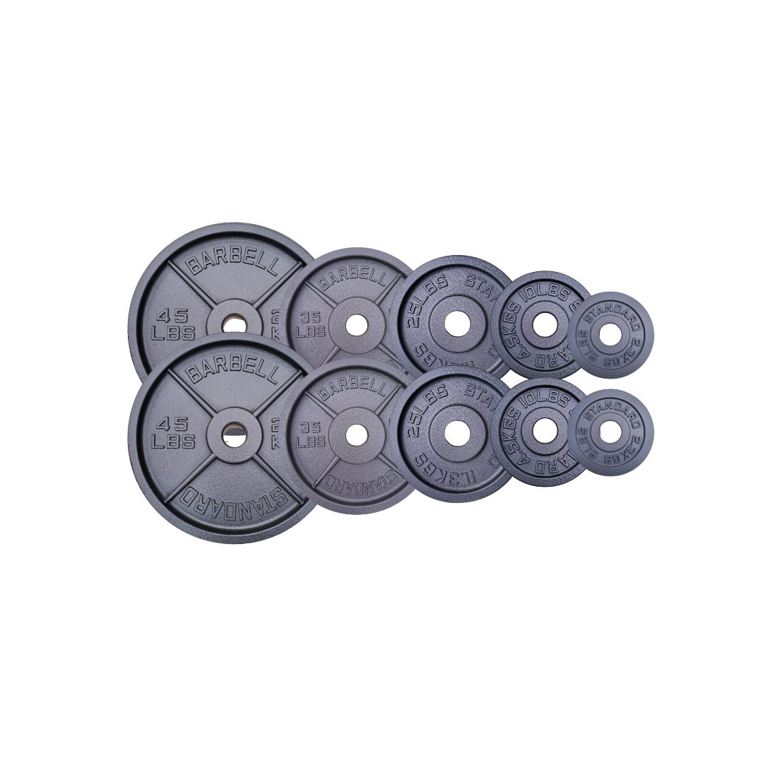 Set Discos Olímpicos Acero Sólido 240lb "Old School"