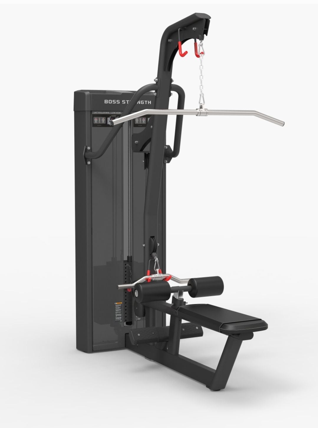 BOSS STRENGTH Dual Pull Down / Seated Row Stack 114kg Powercrown