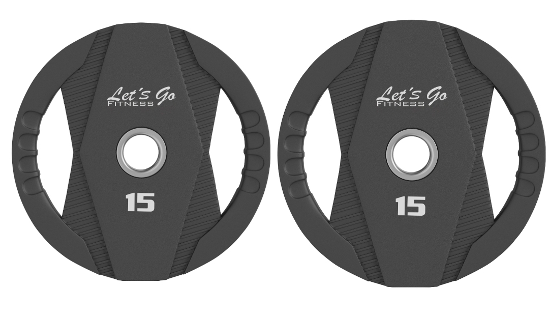 Par Discos Olimpicos Premium Uretano 15kg