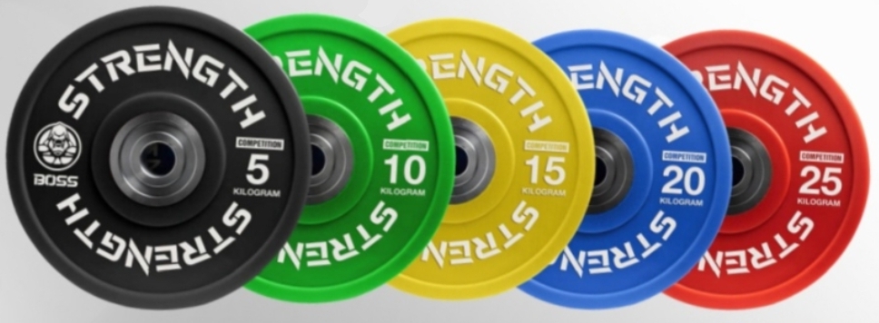 BOSS STRENGTH Set Discos Olímpicos Urethane Bumpers