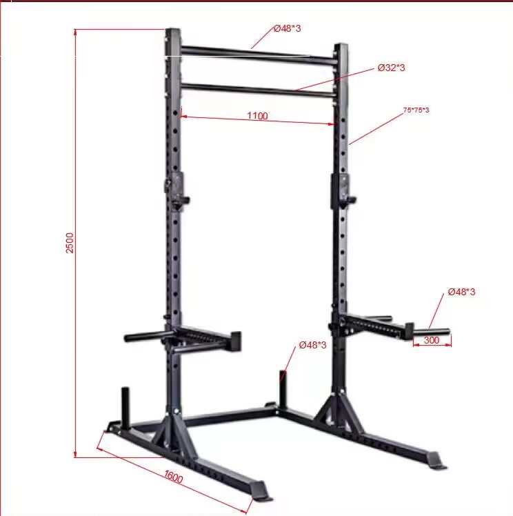 BOSS STRENGTH Commercial Half Rack Squat Elite - Imagen 2