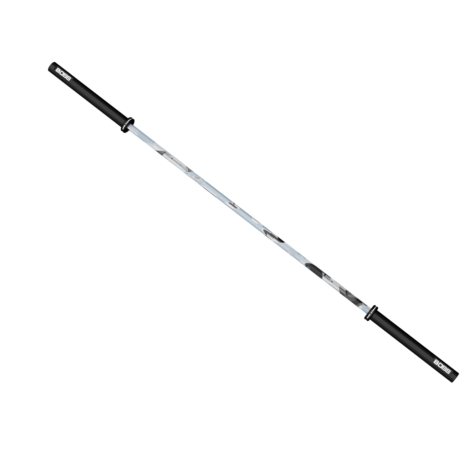 BOSS STRENGTH Barra Olimpica Cerakote  Army Grey Camo 1500 Lbs - 8 Rodamientos - Bujes De Bronce