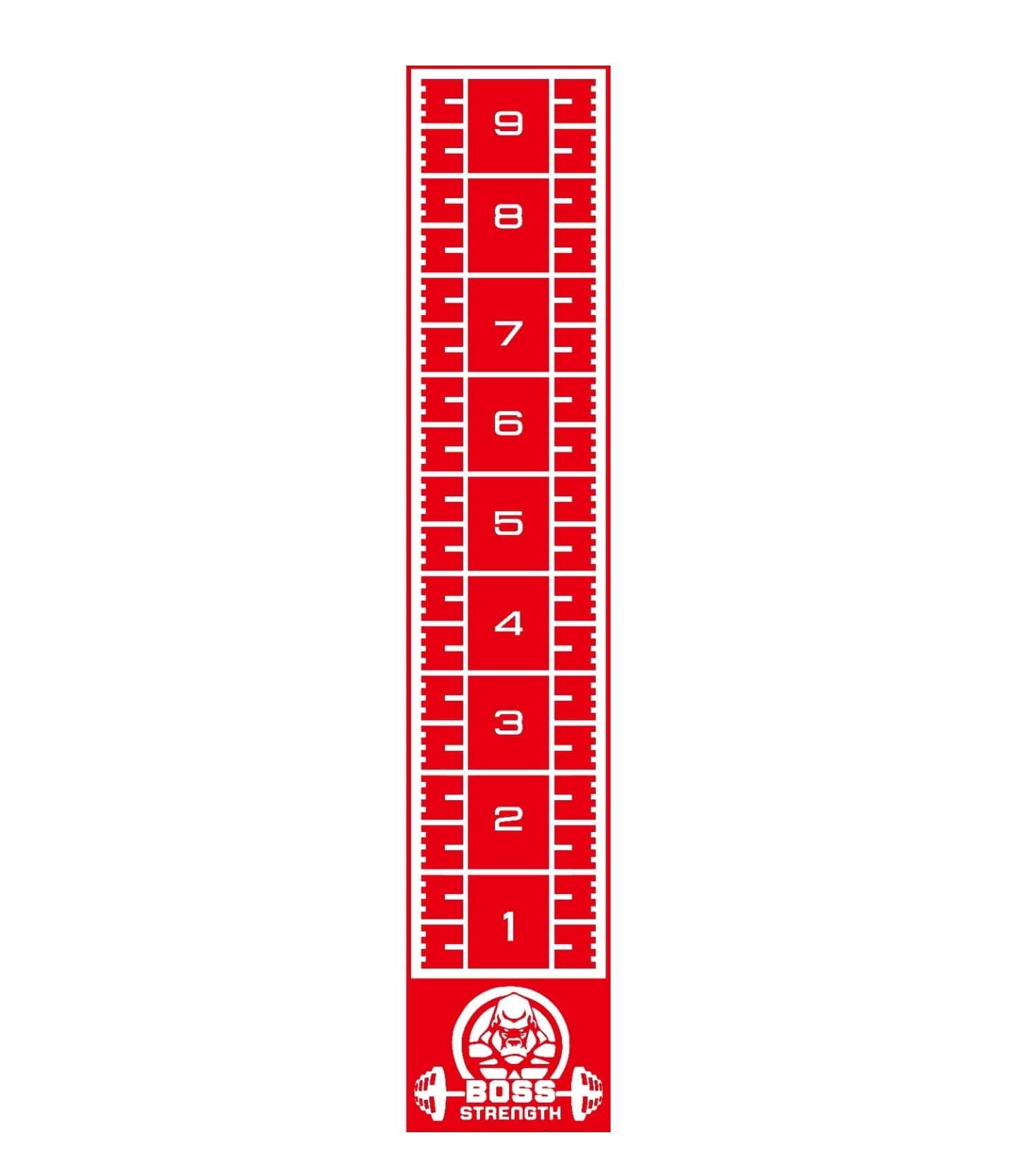 BOSS STRENGTH Pasto Sintetico Demarcado Rojo 10x2 Mt – 20 Mm