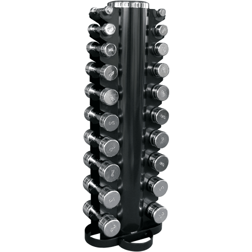 LETS GO FITNESS Set Mancuernas Cromadas De 1-10 Kg Con Soporte Vertical