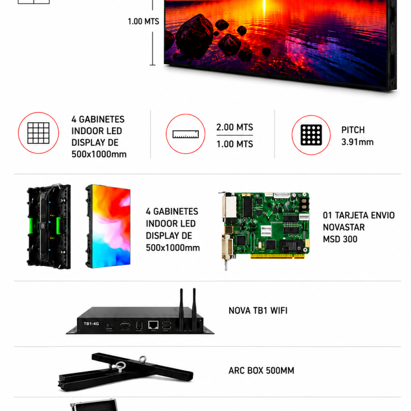 Pantalla Led P3 2X1